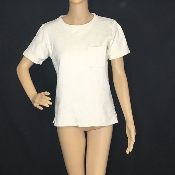 J. Crew Thick Knit Cotton Pocket Tee (UC11) - Picture 1 of 6